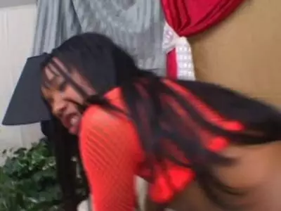 Wildes Ebony lutscht den großen Pimmel