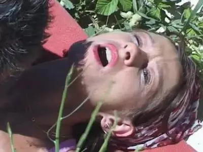 Beim Outdoorfick wird dem Flittchen die Rosette gedehnt